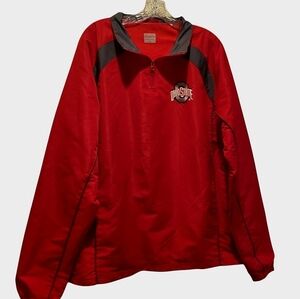 Ohio State Varsity Authentic Quarter Zip Lightweight Jacket Size Medium